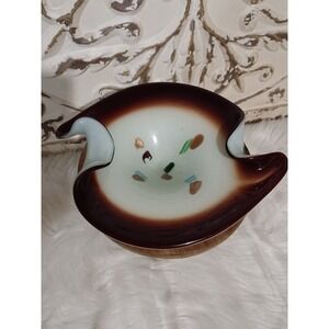 Vintage mcm Italian art glass abstract Bowl